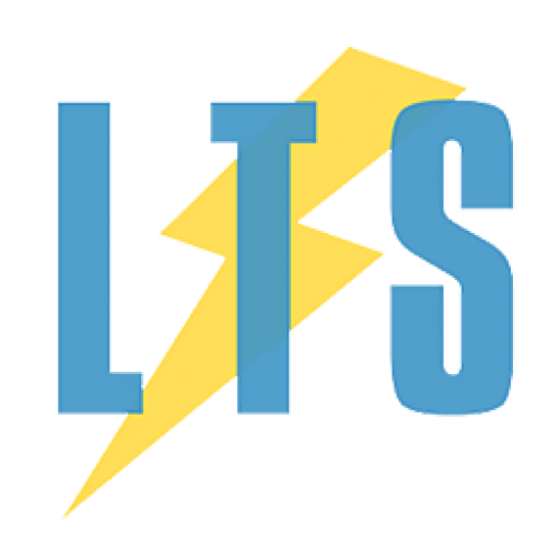 O logotipo oficial da LTS Battery, um símbolo de inovação, confiabilidade e soluções de energia sustentável.