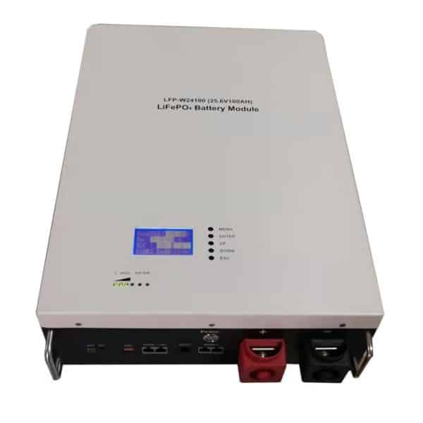 3kWh Wall Mounted Solar Battery - 25.6V 100Ah Model