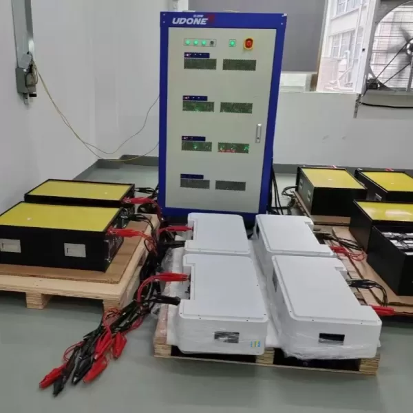 51.2V 100Ah LiFePO4 Battery undergoing rigorous performance testing at LTS factory.