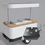Solar Ice Cream Cart powered by 24V 300Ah Electric Cart Battery