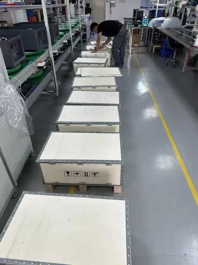Secure UN-certified wooden case packaging for international ESS shipping