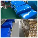 Mass production of PVC wrapped lithium battery packs at LTS Dongguan factory