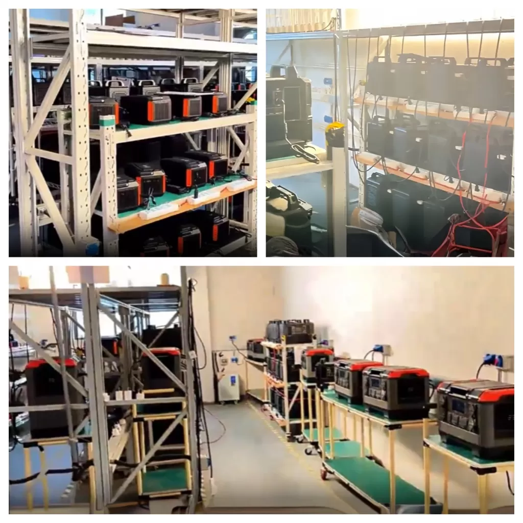 Strict 48-hour aging test and quality control for portable power station factory