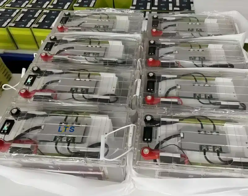 36V 105Ah LiFePO4 battery pack installation in golf cart fleet