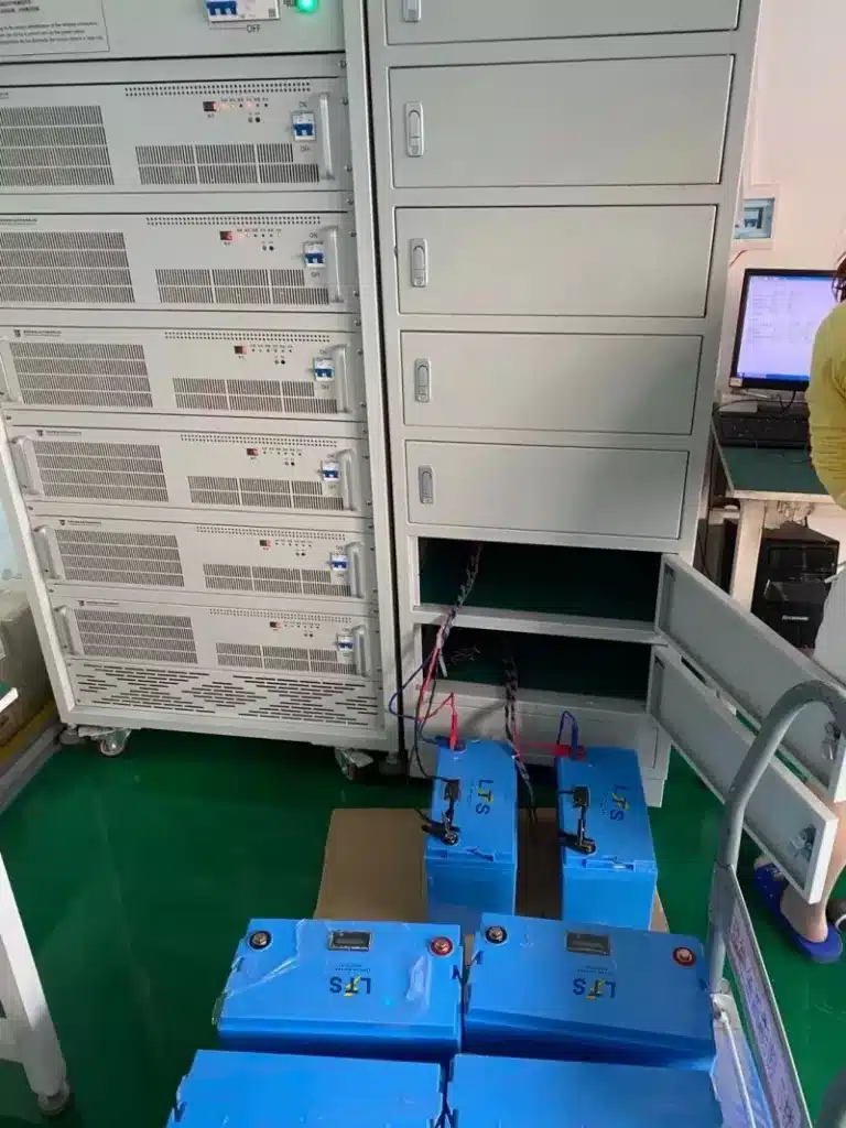Rigorous aging test process for LiFePO4 camping battery packs LTS Battery factory