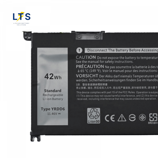 Dell WDX0R battery factory 42Wh capacity electrical rating label