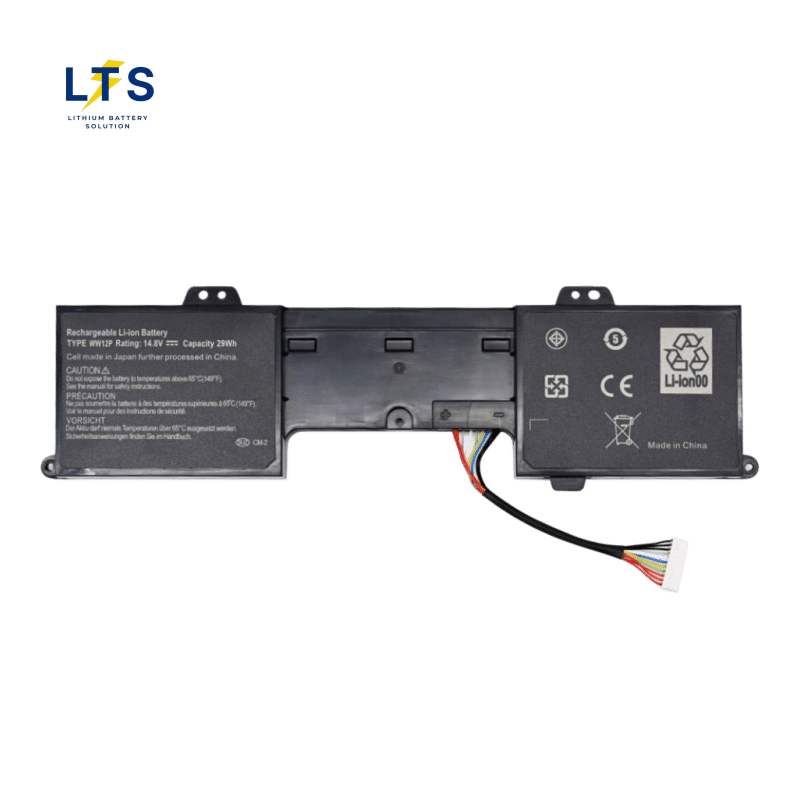 Replacement WW12P battery bulk front full layout view with wire harness