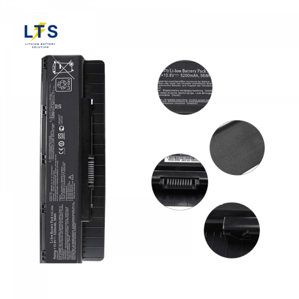 A32-N56 laptop battery wholesale vertical layout with detail insets