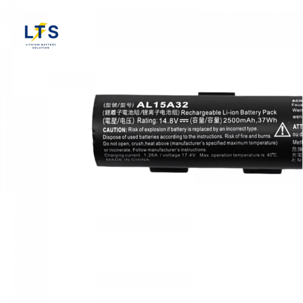 Acer AL15A32 battery factory laser printed rating specs 2500mAh 37Wh