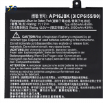 AP16J8K laptop battery wholesale printed technical specs 11.55V 40.9Wh