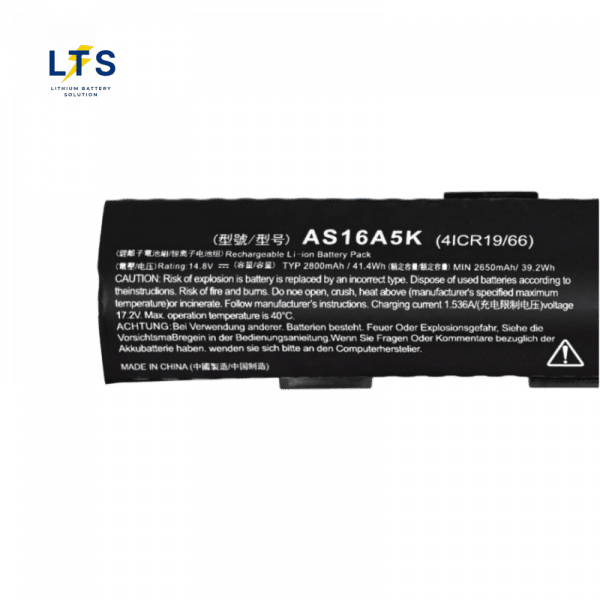 Acer AS16A5K battery factory model label print AS16A5K 4ICR19/66