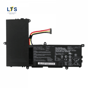 Asus VivoBook E200HA battery replacement front view with specification label