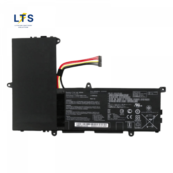 Asus VivoBook E200HA battery replacement front view with specification label