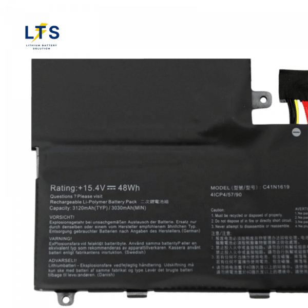 C41N1619 laptop battery wholesale technical rating specs 15.4V 48Wh label
