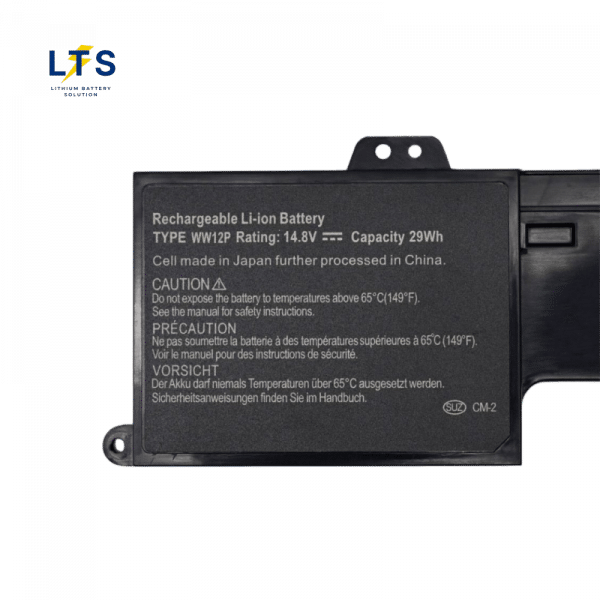 Dell WW12P battery factory laser printed specs 14.8V 29Wh label