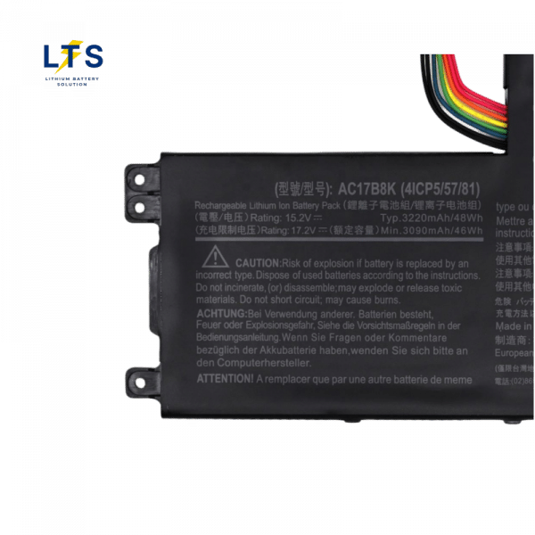 Acer AC17B8K battery factory laser etched technical label 46Wh