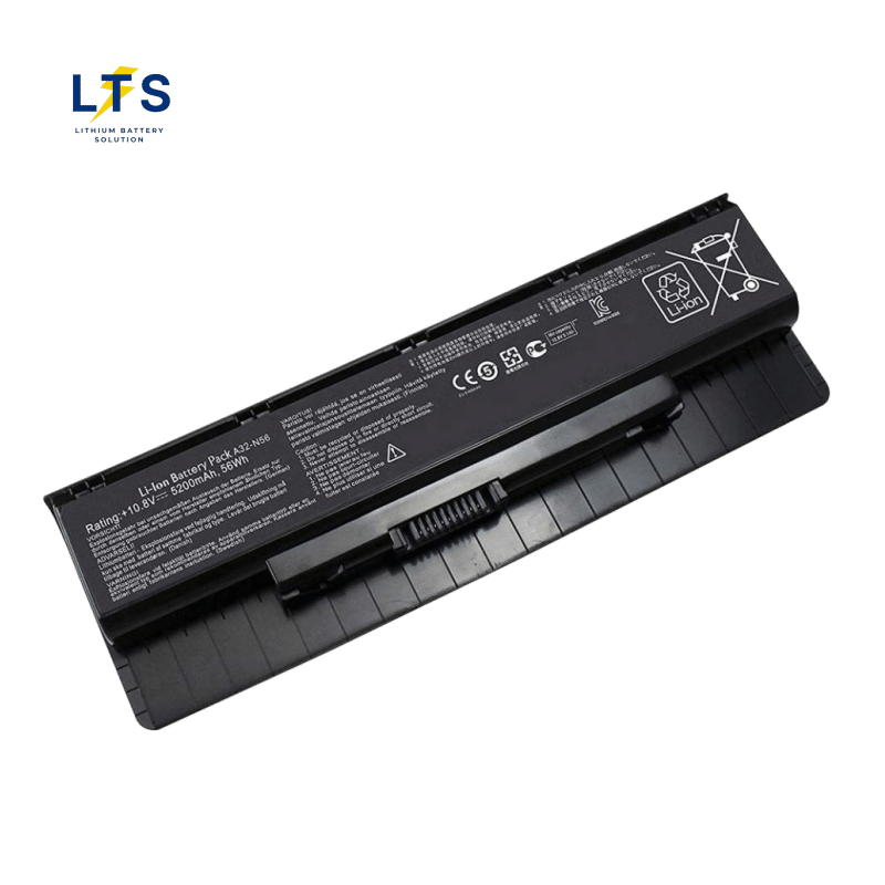 A32-N56 battery replacement for Asus N56 isometric top view